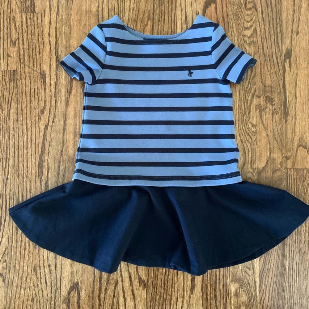 Polo Ralph Lauren Blue and Navy Striped Dress
